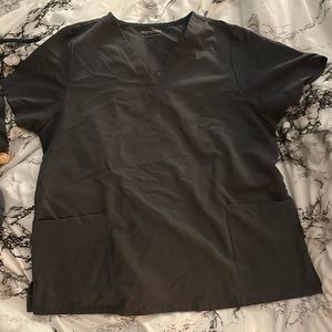 XL scrub top, Mandala - pewter